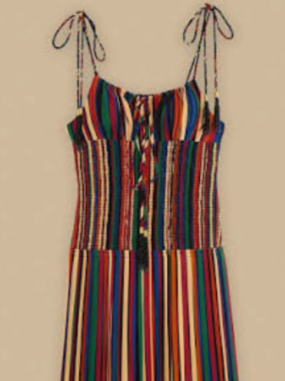 NWT FARM Rio Pipa Stripes Midi Dress - Picture 3 of 6